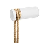 creative cables - Rolé, passacavo in Legno, Fissaggio a Parete per Lampada a Sospensione - Bianco