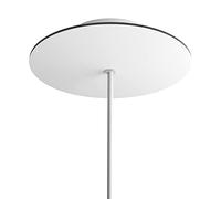 creative cables Rosone a soffitto rotondo bianco linea Rose-One (serracavo conico, dibond bianco opaco, 1 foro e 4 fori laterali) - Per lampadari e sospensioni multiple