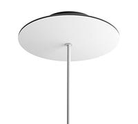 creative cables - Rosone Rose-One Rotondo, Diametro 200 mm con 1 Foro e 4 Fori Laterali - Bianco Opaco, Nero