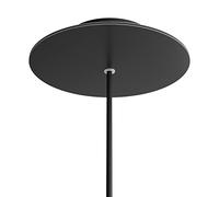 creative cables - Rosone Rose-One Rotondo, Diametro 200 mm con 1 Foro e 4 Fori Laterali - Dibond Nero Opaco, Nero