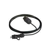 creative cables - Snake Eiva, Lampada Portatile per Esterni, 5 m Cavo Tessile, portalampada IP65 Waterproof e Spina - Senza Lampadina, Nero