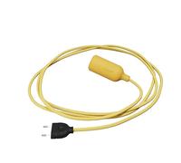 creative cables - Snake Lampada in silicone con interruttore e spina - Senza lampadina, Giallo