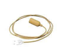 creative cables - Snake Lampada in silicone con interruttore e spina - Senza lampadina, Mostarda