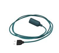 creative cables - Snake Lampada in silicone con interruttore e spina - Senza lampadina, Petrolio