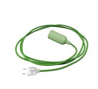 creative cables - Snake Lampada in silicone con interruttore e spina - Senza lampadina, Verde prato