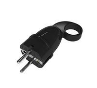 creative cables - Spina Schuko Confort con anello 16A 250V - Nero