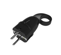 creative cables - Spina Schuko Confort con anello 16A 250V - Nero