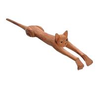 Creative cat-shaped back scratcher long handle multifunctional wooden massage stick suitable for home hwy