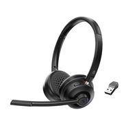 Creative Chat Wireless Cuffie on-ear wireless con microfono a braccio con cancellazione del rumore, dongle USB, controllo riproduzione e chiamate, pulsante di silenziamento del microfono