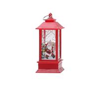 Creative Christmas Lantern Led Luminous for Creative Santa Claus Elk Decoration Portable Lantern for Home Drop Ornam--Red