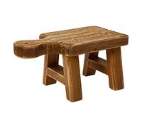 Creative Co-op DA6897 Piedistallo in legno con manico, naturale, quadrato