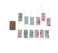 Creative Co-Op Etichette per regali festivi, multicolore con accenti lurex, set da 16