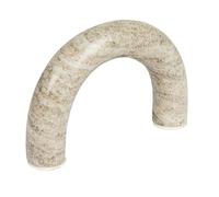 Creative Co-op Mensola da tavolo ad arco in marmo, decorazione beige