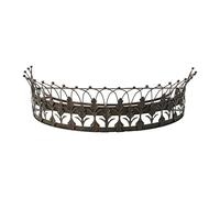 Creative Co-op Metal Curtain Crown Corona per Tende in Metallo, Ruggine, W 13.6" x L 28.9" (1 Panels)