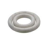 Creative Co-Op Sottopentola in marmo per tavolo da pranzo, set da 2, 20,3 cm, rotondo, bianco