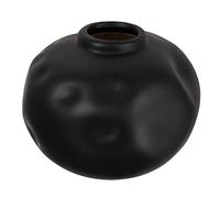 Creative Co-Op Terracotta organica pizzicata, vaso nero opaco