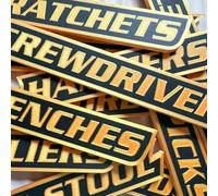 Creative - Confezione da 12 etichette magnetiche per cassetta degli attrezzi, riutilizzabili, stampate in 3D, strumento professionale facile da leggere, rapido spostamento e pulizia (B)