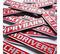 Creative - Confezione da 12 etichette magnetiche per cassetta degli attrezzi, riutilizzabili, stampate in 3D, strumento professionale facile da leggere, rapido spostamento e pulizia (A)