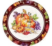 Creative Converting 338893 - Piatti da dessert Cornucopia, 7", multicolore