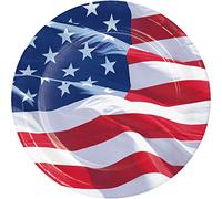 Creative Converting 343282 - Piatti di carta per il quarto di luglio, 9 cm, multicolore