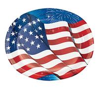 Creative Converting 343299 - Piatti ovali per fuochi d'artificio, 25,4 x 30,5 cm, multicolore