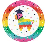 Creative Converting 343506 - Piatti di carta Fiesta Fun, 9", multicolore