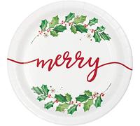 Creative Converting 345820 Seasons Greetings - Piatti di carta, 9", multicolore