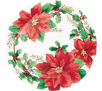 Creative Converting 346662 Eleganti Piatti Poinsettia per banchetti, 30,5 cm, multicolore