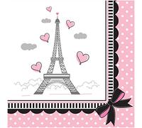 Creative Converting 655584 Tovagliolo 25 x 25 cm Parigi-Party in Paris, Carta, Multicolore