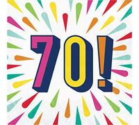 Creative Converting Birthday Burst 70 tovaglioli, 16,5 cm, multicolore