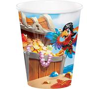 Creative Converting PC340121 - Set di 8 bicchieri di carta da pirata dell'isola del tesoro, multicolore da 8 carati, 8 ct