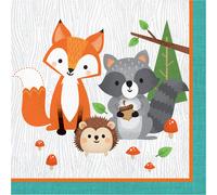 Creative Converting PC343947 Wild One Woodland Animals 2-Ply Lunch Paper Napkins