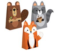 Creative Converting PC344417 Wild One Woodland Animals - Sacchetti di carta a fo