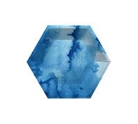 Creative Converting Piatti da dessert blu lavaggio acquerello, 8"