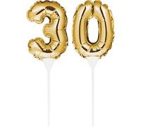 Creative Convertting-Palloni foil Piccoli AUTOGONFIANTI 23 x 9 cm Numero 30 Oro, 8C331848