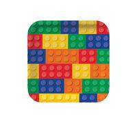 Creative Convertting- Piatto 23 cm Block Party, Multicolore, 8C102053