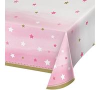 Creative Convertting- Tovaglia plastica 137 x 274 cm Brilla la Stellina-One Little Star Girl, Multicolore, 8C322255