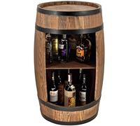 CREATIVE COOPER Barile in Legno di Conifere per Casa, Stile Retrò, 80 cm di Altezza, Decorazione per Soggiorno, Tavolo e Portabottiglie (Wengé)