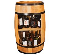 CREATIVE COOPER Barril de Madera para casa - Armario de Vino en Estilo Retro - Barril de Vino - Estante de Vino de Madera - Barra de Madera de 80 cm de Altura - Muebles Elegantes (Roble)