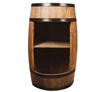 CREATIVE COOPER Botte di legno per la casa - Mobiletto per vino in stile retrò - Botte di vino come bottiglia - Mobiletto - Bar in alto 80 cm - Elegante mobile in wengé