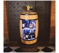 Creative Cooper - Botte In Legno Con Luci A Led Rgb, Armadietto Per Vino In Stile Retr? , Portabottiglie In Legno, Da 80 Cm Di Altezza, Elegante Decor