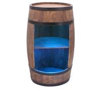 CREATIVE COOPER Cantinetta in legno con luci a LED - Mini Bar - Armadietto per bevande alcoliche - Barile - altezza 80 cm - Retro Decorativo - Scaffale per bar - Portaoggetti - Altezza 80 cm (wenge)
