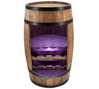 CREATIVE COOPER portabottiglie - armadietto per vini mini bar - armadietto per alcolici con LED - botte di vino - barile - wine bar - 80 cm - ripiano bar decorativo retrò - mobili per botti (wengè)