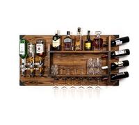 CREATIVE COOPER Scaffale in legno con distributore di bevande, distributore di alcool da parete per 3 bottiglie, 120 x 60 x 14 cm, vintage e rustico, whisky, gin, grappa, regalo barista