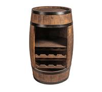 CREATIVE COOPER Scaffale Per Vino, Cantinetta In Legno, Barile Da 80 Cm Di Altezza, Botte Di Vino, Portabottiglie Per Alcol (Wenge)