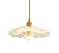 Creative Copper Head, Glass Pendant Lamp Lampshade, French Retro Style Chandelier, E27 Base Single-Head Hanging Light, Restaurant, Tearoom, Cafe Decorative Lighting Fixture