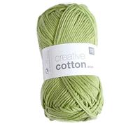 Creative Cotton Aran - Filato in cotone da 50 g, per uncinetto, gomitolo da 85 m Fb. 41 pistazie
