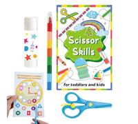 Creative Cutting Book, Fine Motor Skill Activity Guide, 15 x 23 cm Pages with Safe Scissor Exercises, Paper Craft Learning Workbook, Educational Play Design for Preschool Home Study Use
