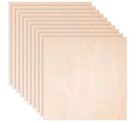 Creative Deco 10 x Compensato 40 x 40 cm Pannelli Legno Betulla 3mm | Pannelli Compensato 400x400x3mm (+/- 2mm) | Fogli di Legno per Decorazione, Modellare, Pannelli Taglio Laser, Pirografia, Pareti