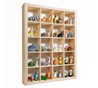 Creative Deco Bacheca da Parete Portaoggetti 20 Scomparti, Vetrina Espositiva 20 Vani in Compensato 35 x 26 x 5,5 cm, Scaffale Espositore per Miniature, Figurine, Portagioie, Decoupage e Decorazione